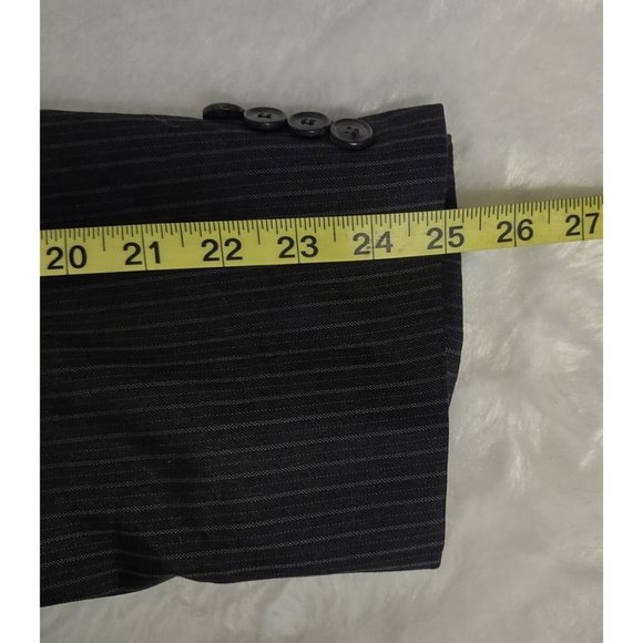 Pronto Uomo Couture Men's Sport Coat Sz 52L Black100% wool pinstripe - Picture 8 of 15